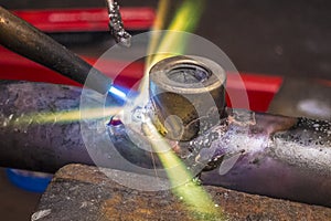 Hard brazing of a copper tube