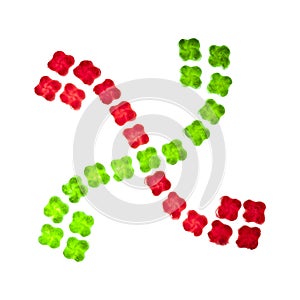 Hard candy in the shape of lauburu, Basque cross