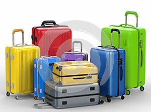 Hard case colorful luggages