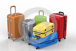 Hard case colorful luggages