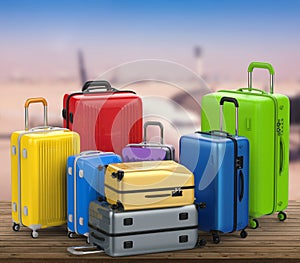 Hard case colorful luggages