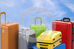 Hard case colorful luggages