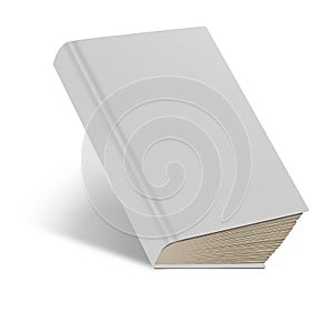 Hard cover white book
