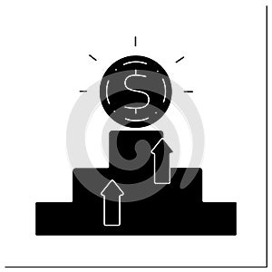 Hard currency glyph icon