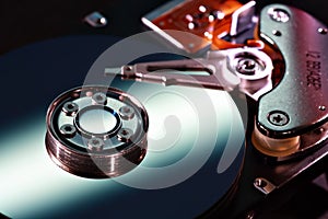 Hard disk closeup