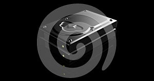 Hard Disk with the Cloud upload symbol