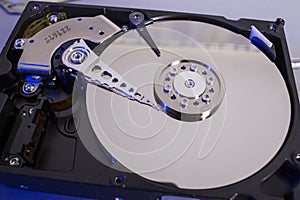 Hard disk discs. Open hdd hard disk. Data recovery from damaged media.