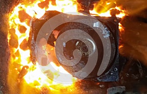 Hard disk drive burnt in fire