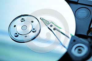 Hard disk drive closeup