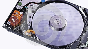 Hard disk drive (hdd) data loss concept
