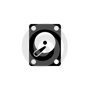 Hard Disk Drive, HDD Storage Flat Vector Icon