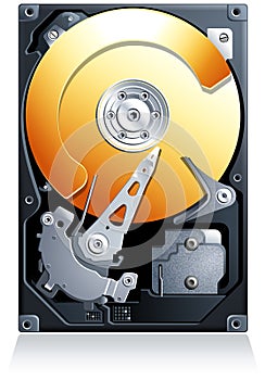 Hard disk drive HDD vector