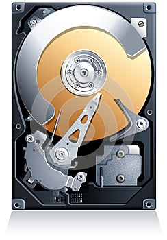 Hard disk drive HDD vector