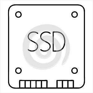 Hard disk drive icon isolated on white background from database and servers collection.