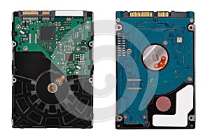 Hard disk drive isolated on white background. Computer HDD Hard Disk Drive. Computer Storage Memory