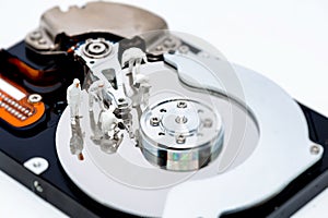 Hard disk drive repair and information recovery concept.