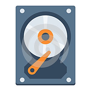 Hard disk flat icon, hardware and hdd