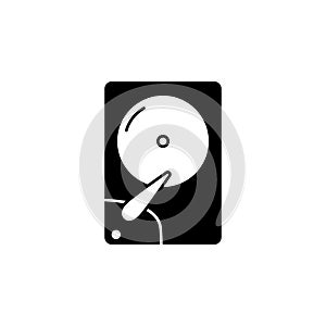 hard disk icon. Simple glyph, flat vector of Technology icons for UI and UX, website or mobile application