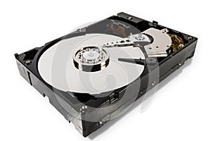 Hard disk isolated on a white background