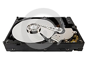 Hard disk isolated on a white background