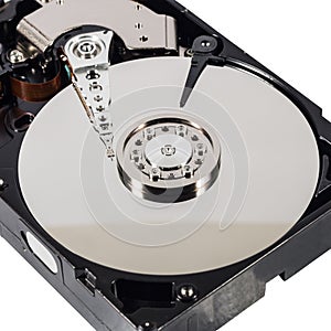 Hard disk isolated on a white background
