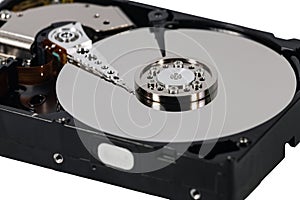 Hard disk isolated on a white background