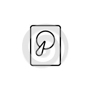 Hard disk line icon vector design