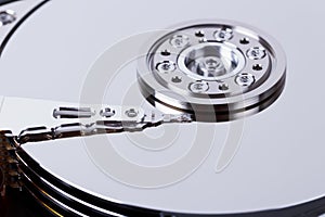 Hard disk with read-write head