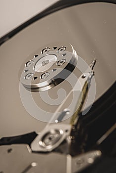 hard disk rotating details - vintage retro look