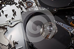 Hard disk scrap electronics