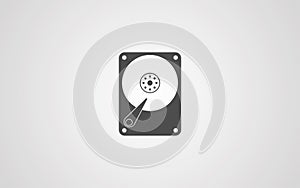 Hard disk vector icon sign symbol