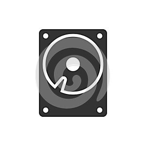 Hard drive basic icon on white background