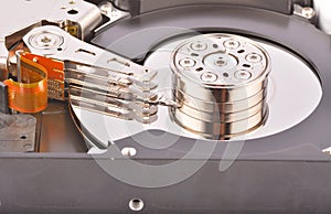 Hard drive close up