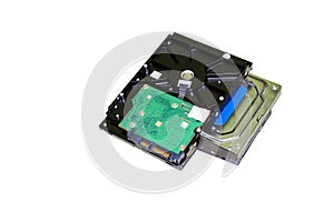 Hard drive, Hard disk of a computer isolated on white background