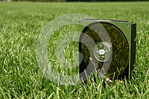 Hard drive in a field