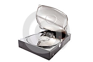 Hard drive opened by force