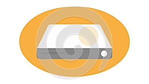 Hard Drive Storage Icon for Data Backup and Digital Archives, vector design Generative AI