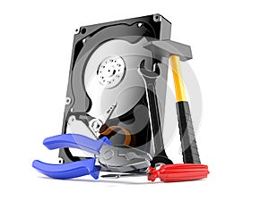 Hard drive with work tools