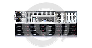 Hard drives in data centre.