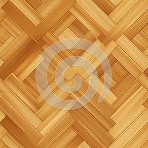 Hard-edge geometric abstraction of an elegant wooden floor texture with intricate weaving (tiled photo