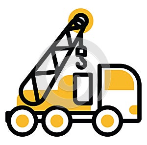 Hard equipments escavator, icon