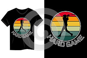 Hard game baseball silhouette design