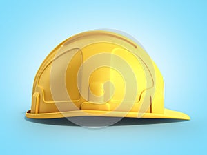 Hard hat background Construction tools 3d render on blue gradient