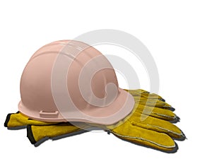 Hard hat and gloves