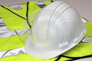 Hard Hat and Hi Vis Vest