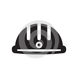 hard hat icon isolated on white background