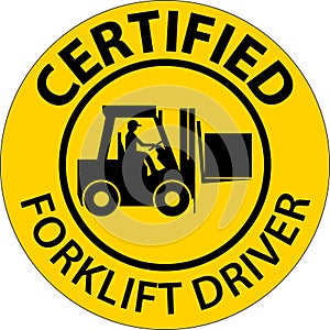 Hard Hat Labels, Caution Certified Forklift Driver