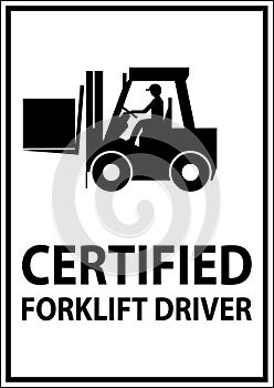 Hard Hat Labels, Caution Certified Forklift Driver