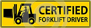 Hard Hat Labels, Caution Certified Forklift Driver
