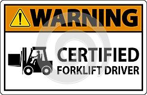 Hard Hat Labels, Warning Certified Forklift Driver